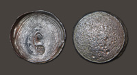 清貴州《信》螺紋小銀錠,銘文後加,重26.8克,美品
