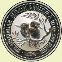 澳洲(AUSTRALIA)1994年笑鴗鳥10盎司銀幣,壓克力盒裝,BU(Page 48)