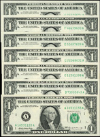 美國(AMERICA)1969年華盛頓像1美元,發行銀行徽記(A)~(L)/(1)~(12)各1枚,共12枚全,99-全新  註:美國共有12家聯邦儲備銀行,分別為:(A)波士頓,(B)紐約,(C)費城,(D)克里夫蘭,(E)里奇蒙,(F)亞特蘭大,(G)芝加哥,(H)聖路易斯,(I)明尼阿波利斯,(J)堪薩斯城,(K)達拉斯,(L)舊金山。(Page 110)