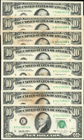 美國(AMERICA)亞歷山大·漢密爾頓像10美元37枚,包括:1995年23枚,1999年3枚,2004年2枚,2017年9枚,約1/3有淡黃斑,80-98新(Page 111)