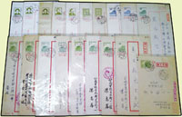 民國49-72年局印各版掛號郵資封共19件,均實寄銷各地日戳,有:韓目#103-#115,#117,#118,#120,#122,#123,#124 (參考價NT$ 1200元)