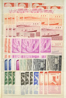 1956-1975年零散新票一本8頁共425枚,有許多高額票及大方連,配套最佳首選,原膠未貼,日本回流原膠潔白,部份可能有黃,上中品(Page 224)