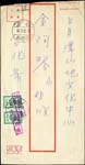 1976年台北寄南投欠資封,未貼票,銷新店65.9.15,補貼2元2枚欠資票,銷日月潭65.9.16及『註銷作廢』章