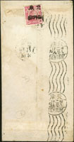 1949年解放區封貼冀東3000元/國父像50元(加蓋上移出齒),銷河北唐山38.2.18寄天津38.2.19機銷波浪到戳,封美 (Page 264)