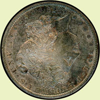 美國(AMERICA)1879年O記摩根1元銀幣,品相一流,五彩光,UNC(Page 34)