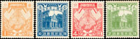 滿紀1.偽滿建國一週年紀念新票4全,原膠無明顯黃斑,背貼痕,VF-F(Page 75)