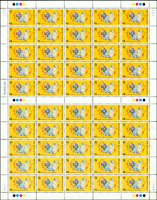 香港(HONG KONG)1994年二輪生肖狗年4全2版共100套,原膠折版,少數幾套局部黃斑,總面值共計HKD$1030元,VF-F