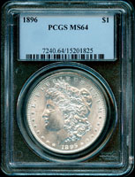 美國(AMERICA)1896年摩根無記ONE DOLLAR銀幣,PCGS MS#64(Page 27)
