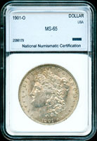 美國(AMERICA)1901年摩根O記ONE DOLLAR銀幣,NNC MS#65(Page 27)