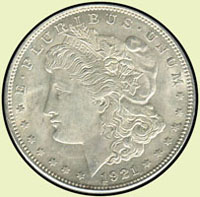 美國(AMERICA)1921年摩根無記ONE DOLLAR銀幣2枚,AU-UNC(Page 39)