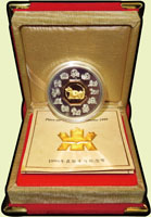 加拿大(CANADA)1999年生肖兔年15 DOLLARS紀念銀幣,中央八角形浮雕用24K純金鍍面,重34g,發行量78888枚,原盒裝.證書,PROOF(Page 40)