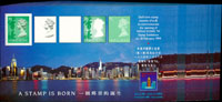 香港(HONG KONG)1994年通用郵票(第八號)小型張105枚,面值計HKD$525元,原膠無黃斑,每枚均有一指軟印,VF-F;另通用郵票一覽(1862-1992)小冊1本,VF