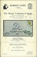 瑞士Robson Lowe 1981年埃及“皇家”郵集專拍目錄,並收錄奧圖曼土耳其郵集專拍,精品多,埃及和中東票在歐美是熱門題材,彩色封面,內頁黑白印刷共490項68頁,重約180克(Page 267)