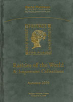 瑞士Rarities of the World 2009年秋拍郵品目錄精裝本,收錄各國珍品共90項,封面均絨布燙金,內頁厚銅版紙71頁,全部彩色放大印刷,印刷編排精美,極有特色,重約540克(Page 267)
