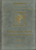 瑞士Rarities of the World 2010年春拍郵品目錄精裝本,收錄共71項拍品,其中埃及郵票極佳,封面均絨布燙金,內頁厚銅版紙122頁,全部彩色放大印刷,印刷編排精美,極有特色,重約710克(Page 267)