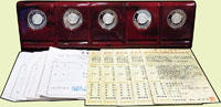 台灣銀行2001年第34屆世界盃棒球錦標賽1/2盎司紀念銀幣,共5套,原盒裝.證書,UNC;附收據4張(台銀每套售價NT$750元)(Page 36)