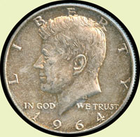 美國(AMERICA)1964年5角銀幣共4枚,AU-UNC(Page 45)