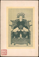 早期慈禧坐姿版畫一張,應為國外書籍插圖,尺寸138mm*202mm,左下角蓋『激活齋藏』收藏章一枚