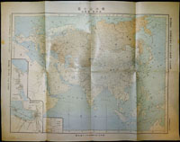 1905年(明治38年)露西亜全圖(51*40.1cm)-日露戰爭實記第62篇附錄,包含俄羅斯在亜細亜與歐羅巴全境及支那清國、韓國、台灣、南亞東南亞全境,博文館發行,保存佳(Page 82)
