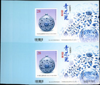 專682D.古物郵票-青花瓷(108年版)雙連張,共40張,原膠,VF