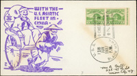 1937年美國在中國海軍船艦軍郵封6封,均貼美郵銷軍郵戳,銷戳地分別為上海,廣州,煙台,填址未寄(Page 145)