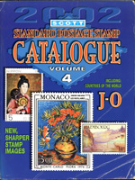 2002年版《SCOTT世界各國郵票目錄》平裝2本,包括第4冊(J-O),第5冊(P-S1),黑白印刷,第4冊封面數折痕,保存尚可,總重約3.5公斤(Page 212)