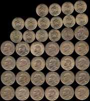 台灣銀行早期流通硬輔幣共40枚,包括:(1)民國62年蔣像5元鎳幣25枚,XF-AU;(2)民國58年響應聯合國糧農組織糧食增產運動紀念1元鎳幣14枚,XF-AU;(3)民國84年臺灣光復50週年紀念10元鎳幣1枚,AU