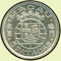 澳門(MACAU)大西洋銀行1971年伍圓銀幣共7枚,品相一流,銀光亮,UNC(Page 24)
