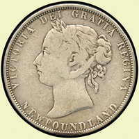 加拿大紐芬蘭(Newfoundland)1882年H記及1899年50 CENTS銀幣各1枚,共2枚,均重11.5克,VF-XF(Page 26)