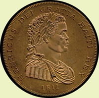 海地(HAITI)1811年亨利·克里斯多夫總統(亨利一世)紀念銅幣,徑約3.8cm,UNC(Page 27)