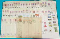 台灣1970~2020年實寄郵資封103封,包括:(1)中山樓封5封,含:韓目#1.#3a.#7.#84;(2)韓目#22.石化工業平信封;(3)2004年全國郵展暨國際邀請展紀念國內掛號.國內限時專送封67封,部份加貼資紀2.台灣黑熊加印中華民國93年全國郵展紀念郵資票7元或20元;(4)國內掛號封:含民國100年塭港堆版燈塔.民國109年版珊瑚.民國102年版情人節.民國98年版大貓熊.建國100年等等