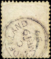 小龍光齒參分銀舊票1枚,銷1894年英國小圓到達戳,色淡,F-VF(Page 110)