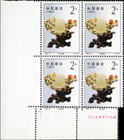 1992-16(4-4).青田石雕2元4方連左下角,下排齒孔大移位(Page 217)
