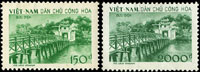 越南(VIETNAM)1958年玉山寺2全,其中2000d折痕輕貼痕,Scott# 86-87;F-VF(Page 227)