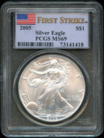 美國(AMERICA)2005年鷹揚ONE DOLLAR銀幣,PCGS MS69(Page 54)
