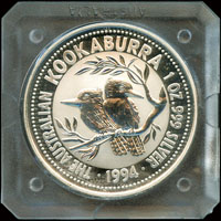 澳洲(AUSTRALIA)1994年笑鴗鳥1盎司銀幣,壓克力盒裝,BU(Page 56)