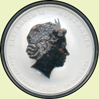 澳洲(AUSTRALIA)2012年龍年10盎司紀念銀幣,壓克力圓蓋盒裝,BU(Page 56)