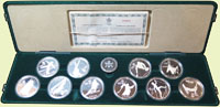1988年加拿大冬季奧運會紀念銀幣,10枚一套,每枚均重1盎司,原裝盒.證書,PROOF(Page 58)