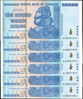 辛巴威(ZIMBABWE)2008年100兆元連號12枚,世界最大面額貨幣,全新(Page 111)