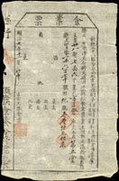 (1652年)順治九年歙縣『僉業票』一張 註:清承明制,順治初年即實行土地清丈,發給業主憑證,並依此納稅,相當於現今的土地所有權狀(Page 114)