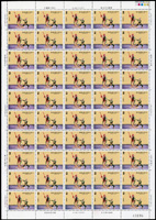 專180.中國戲劇郵票-古城會4全1全張50套新票,原膠折版無黃斑,2元左.右邊紙皺折損票4枚,VF-F(Page 180)