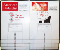 1990年5月-2013年5月《AMERICAN PHILATELIST》月刊共270本,美國集郵協會發行,內有介紹中國郵票,除1991年1月份2本,其餘各1本,其中1990年只有5-12月份,1991年缺8月份,1993年缺2月份,1995年缺4月份,1999年缺9月份,2006及2008年缺6月份,2010年缺9月份,2012缺12月份,2013年只有1-5月份,其餘年度1-12月份全,大部份微黃斑.污折,整體保存尚可,共四箱總重約57.44公斤,華裕寬藏書(Page 254)