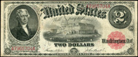 美國(AMERICA)1917年托馬斯·傑斐遜像2元(19.3*8cm)大型法定貨幣,AA字軌,數折,79新(Page 110)