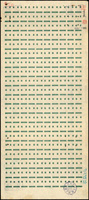 常79.鄭成功像加蓋改值貳角印刷廠試印樣張200枚全張1件(24*54.3cm),右下邊蓋中央印製廠工務科圓形章,右上邊蓋『FEB.17.1955』日期章,左右上角及左下角蓋『樣張』字樣,左上角紅筆書寫#20,三折痕,數個裝訂孔,此為研究常79鄭成功像改值郵票之加蓋版式特徵最佳實物及參展素材,極罕,附中央印製廠客戶自備紙張收件單1張,事由為收到鄭像4角.1元原票擬加蓋貳角.叁分用途;源自檔案