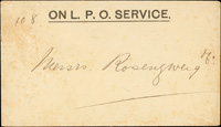 1894年上海書信館公務郵政封,封上印『ON L.P.O.SERVICE』,封背銷上海OC.19英文戳,罕見(Page 85)