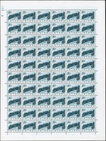 普21.祖國風光普通郵票(一)17全70套新票,其中3分.8分.20分各為1版(60枚)及10方連,其餘均為90方連(各多20方連,缺右上角10方連為全張),原膠無黃斑,其中80分右上缺口處1枚軟印痕,其餘VF(Page 169)