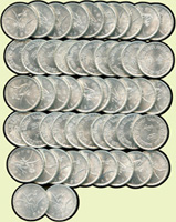 台灣銀行1角蘭花圖鋁幣51枚,包括:民國56年49枚;民國62年2枚,BU(Page 23)