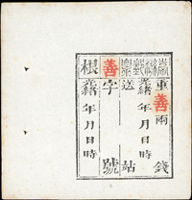 1886年大清台灣第一版公文用站票,『善』字,未簽用,寬邊(Page 123)