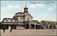 風景明信片共3片,圖案有日治基隆市街景,基隆哨船頭海岸通,基隆火車站各1片(Page 155)