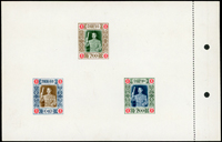 專4A.蔣總統像影寫版小全張,帶裝訂邊(一道直壓痕),淡黃,VF-F(Page 191)